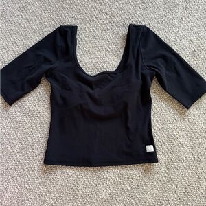 Vuori Black Women's Scoop neck top